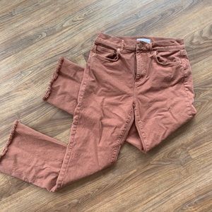 High-waisted crop flare pants